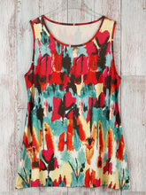Women's Plus - Size Color Block Patchwork Print Stretch Vest For Spring & Summer Clothing Women Clothing - Xprespick